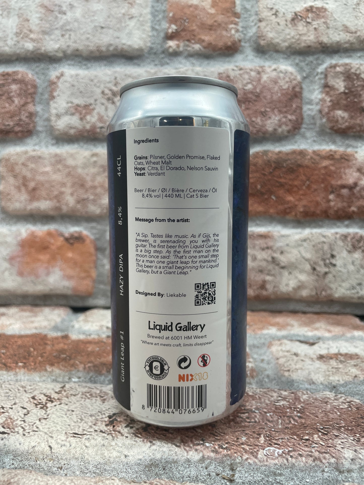 Liquid Gallery Giant Leap #1 Hazy DIPA – 44 CL