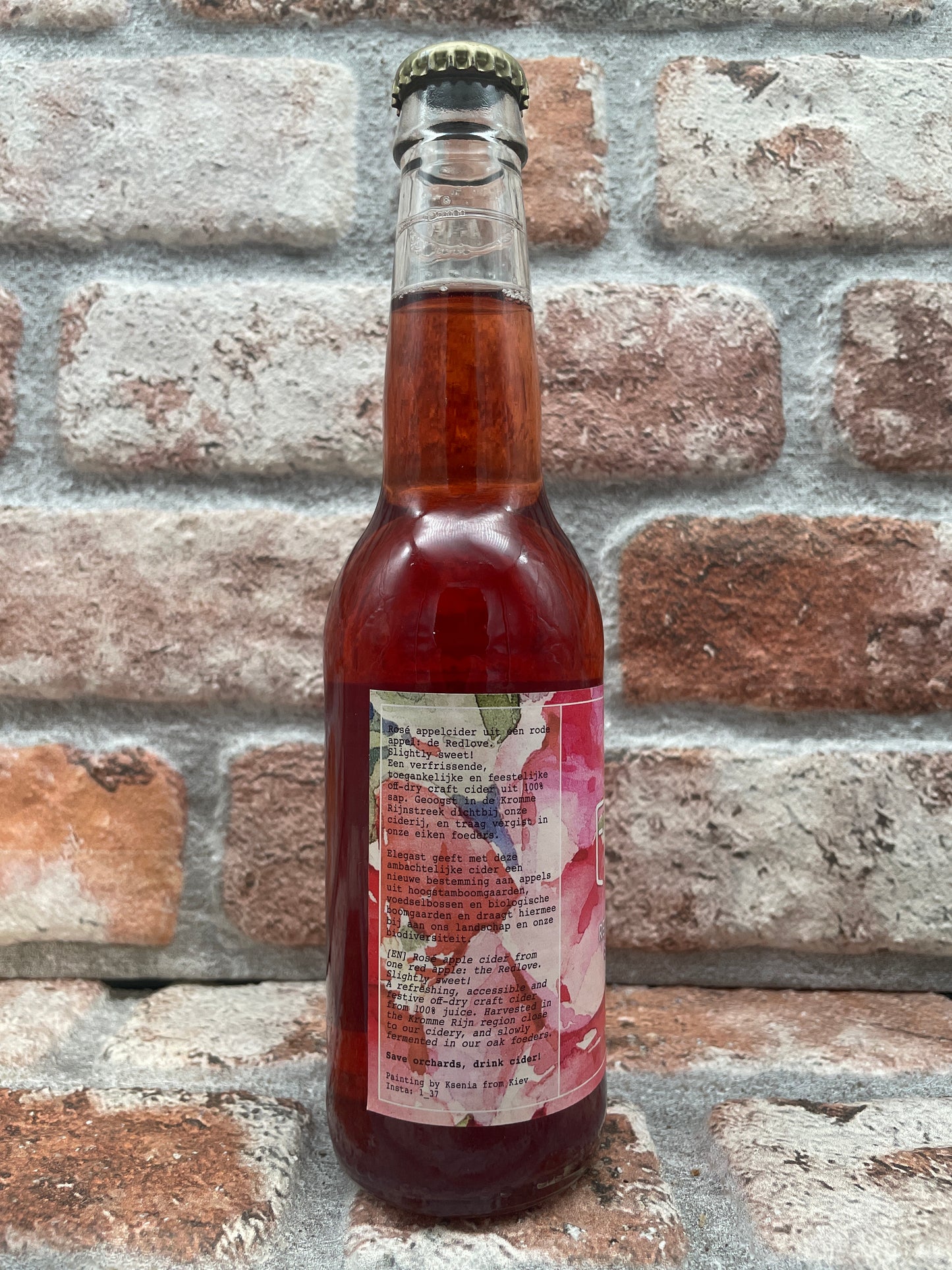 Elegast Redlove Rosé Sparkling Orchard Cider - 33 CL