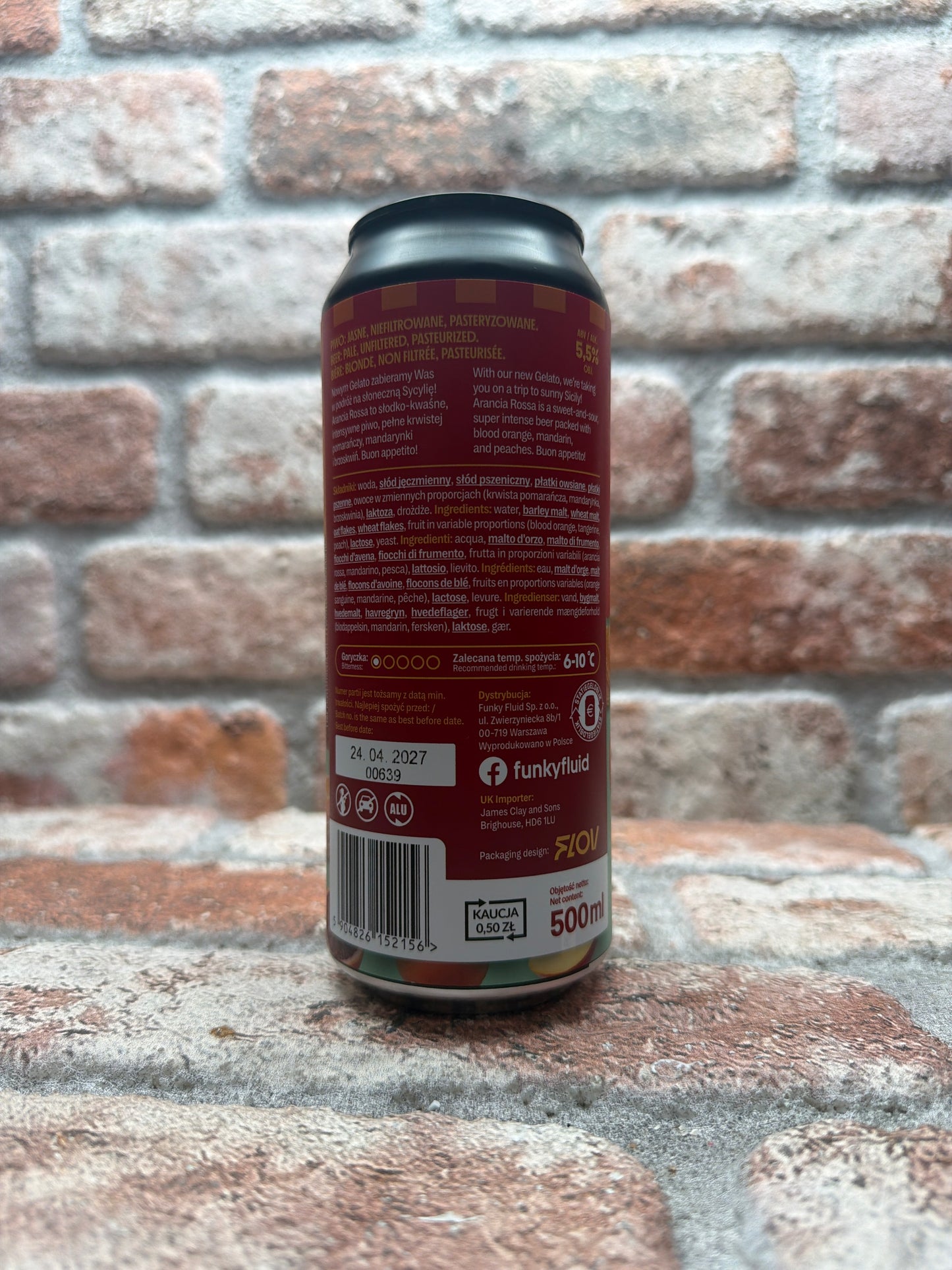 Funky Fluid Gelato: Arancia Rossa Sour - 50 CL