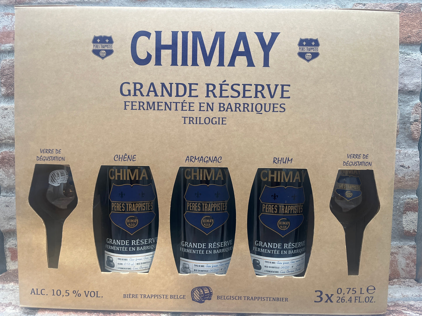 Chimay Grande Réserve Fermentee En Barriques Trilogie '19/'20/'21 inkl. 2 glasierten Quadrupel - 75 CL