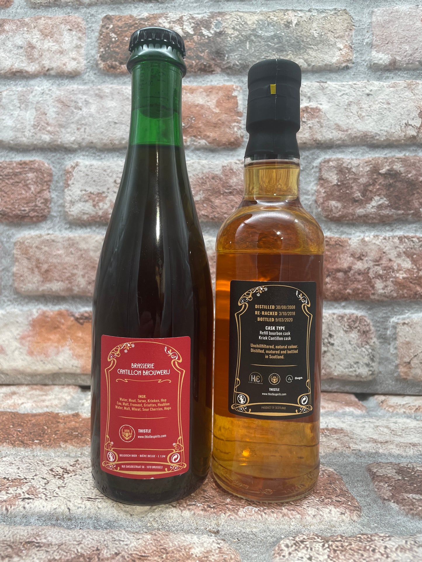Cantillon Kriek 2020 & Kriek Finished Glen Moray Single Malt Lambic/Geuze – 37,5 CL