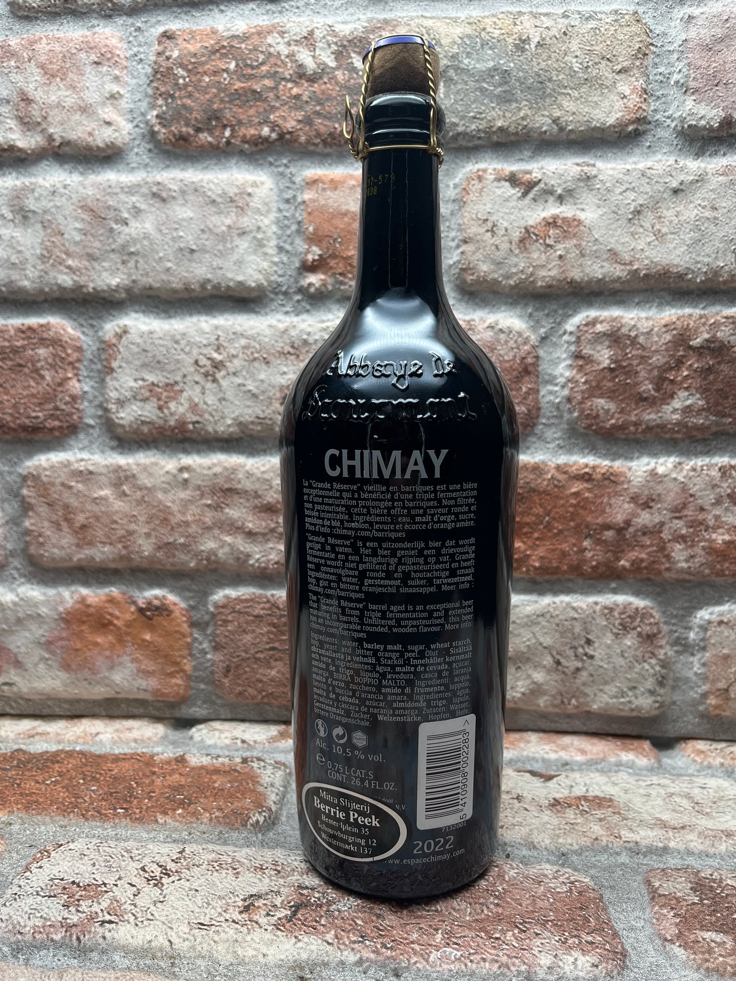 Chimay Chimay Grande Réserve Vieillie En Barriques - Chene Francais, Chene Americain, Rhum (29.08.2017) 2017 Quadrupel - 75 CL