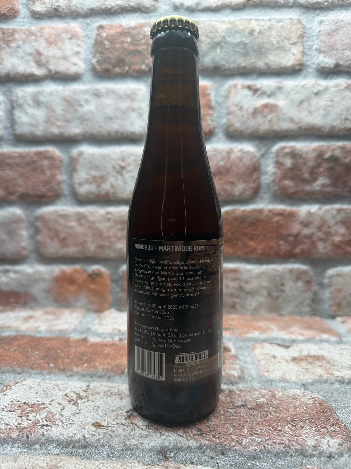 Muifel Brouwerij Vatgerijpt #22 Nondeju Grand Cru Martinique Rum Blond - 33 CL