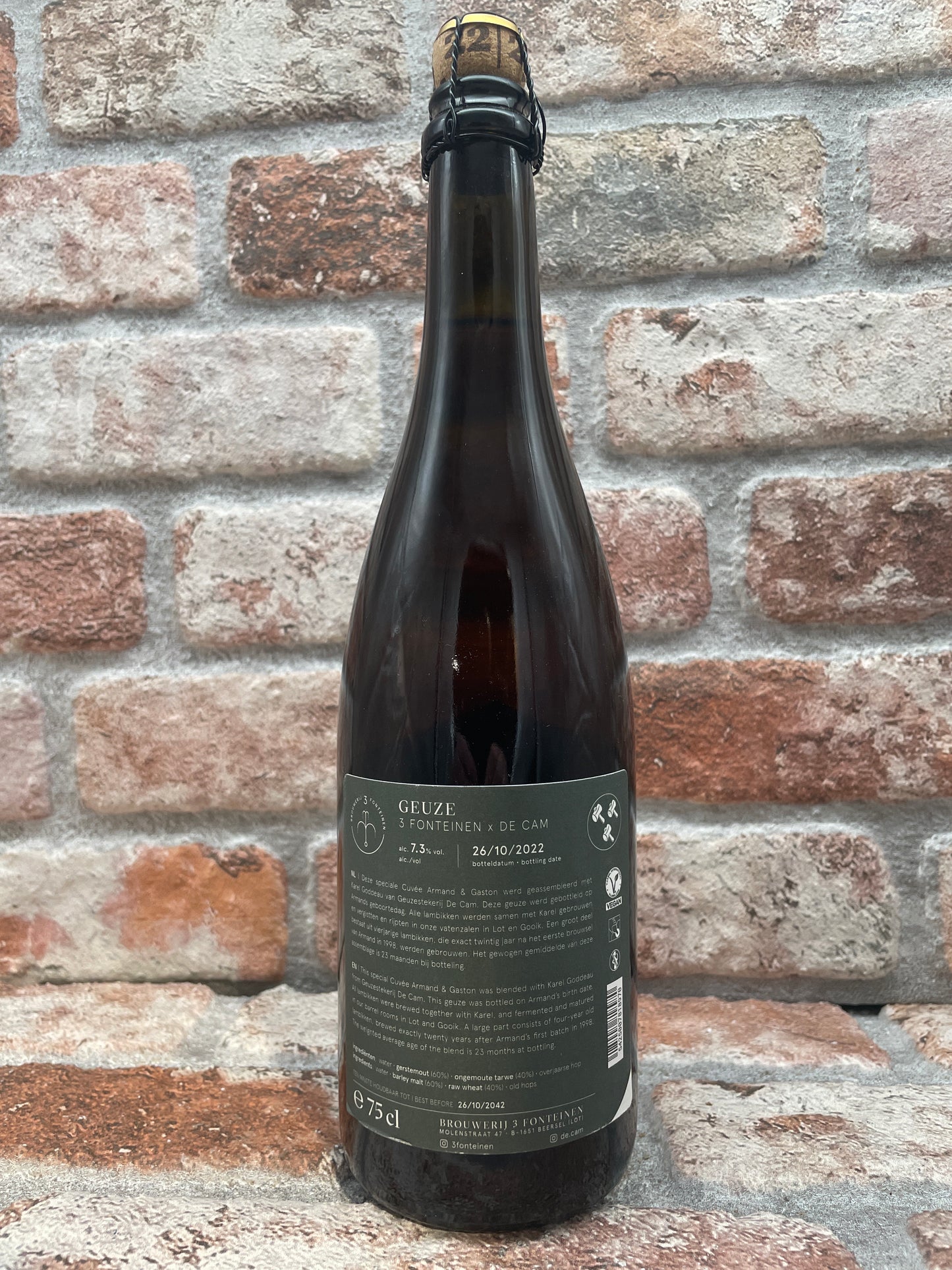 3 Fonteinen De Cam Geuze 2022 Lambiek/Geuze - 75 CL