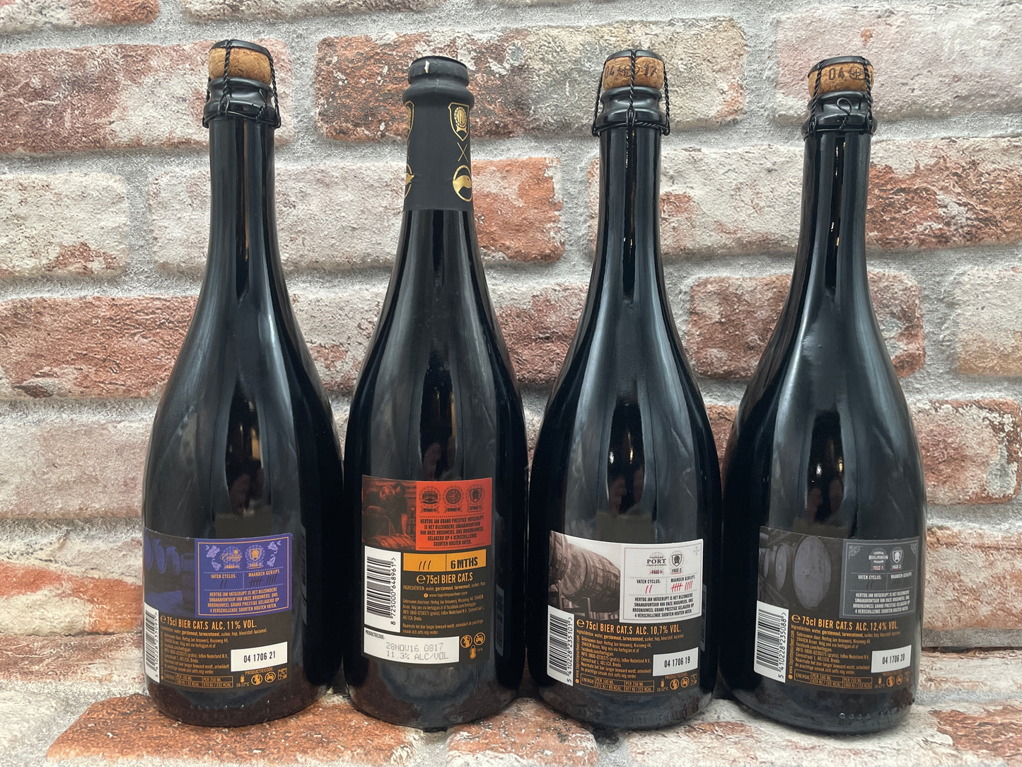 Hertog Jan Grand Prestige Volledige set Vatgerijpt 4 flessen zonder doos 2017 Barleywine - 75 CL