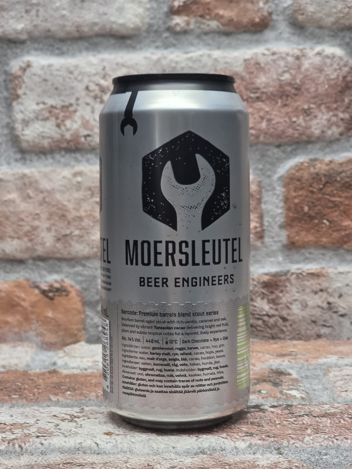 Moersleutel Craft Brewery Barcode: Silver & Laser Green Stout - 44 CL