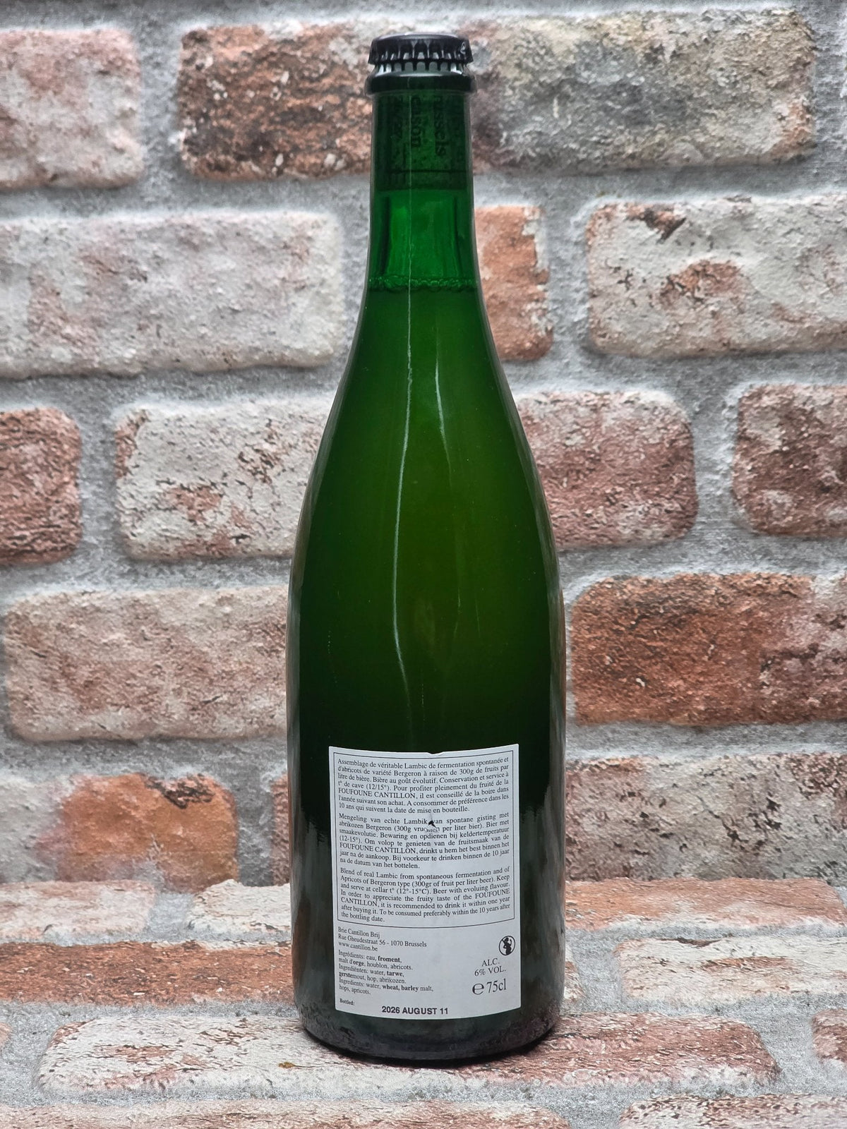 Brasserie Cantillon Fou’ Foune 2026 — achterkant