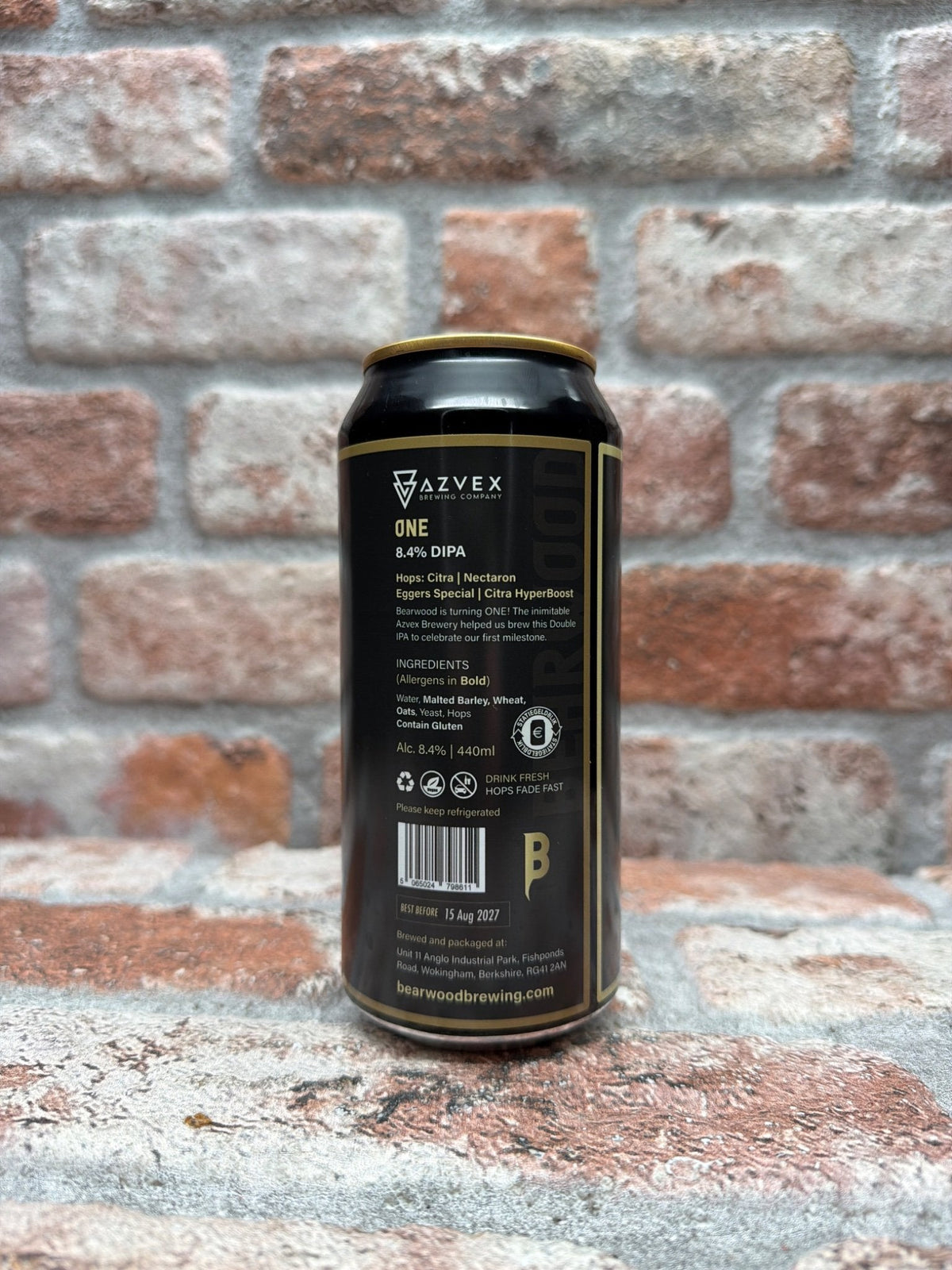 Bearwood Brewing ONE DIPA — achterkant