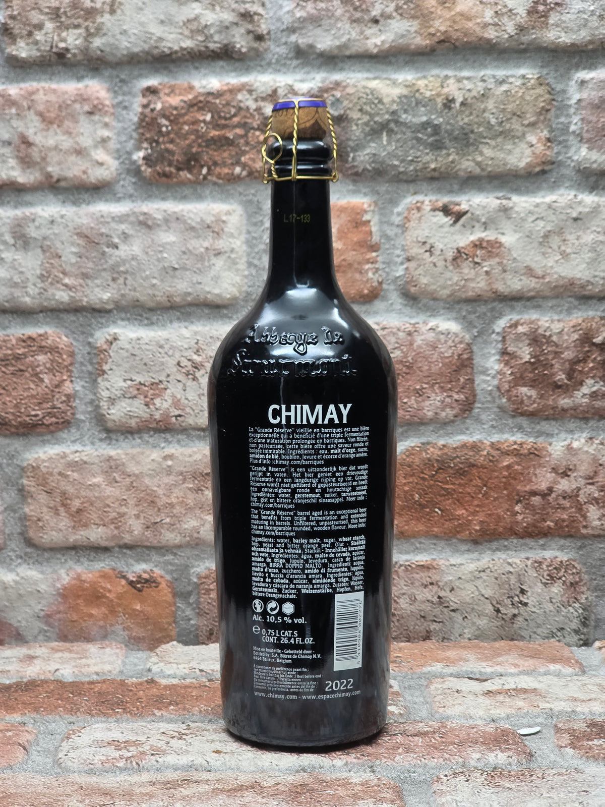 Chimay Grande Réserve Vieillie en Barriques - Rhum (15/02/2017) Quadrupel - 75 CL