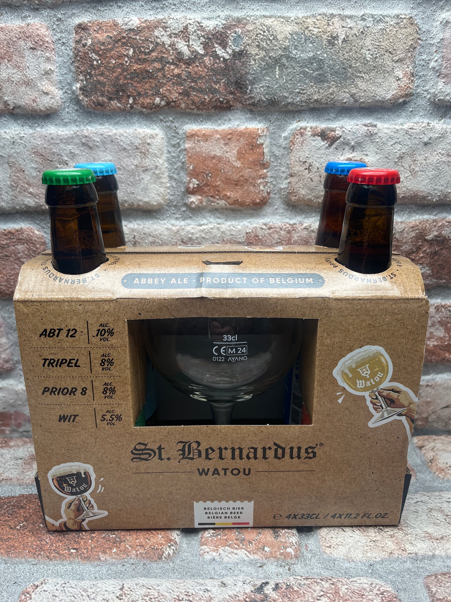 Brauerei Sint-Bernardus Geschenkpaket 4 Biere plus Glas Geschenkpaket - 33 CL