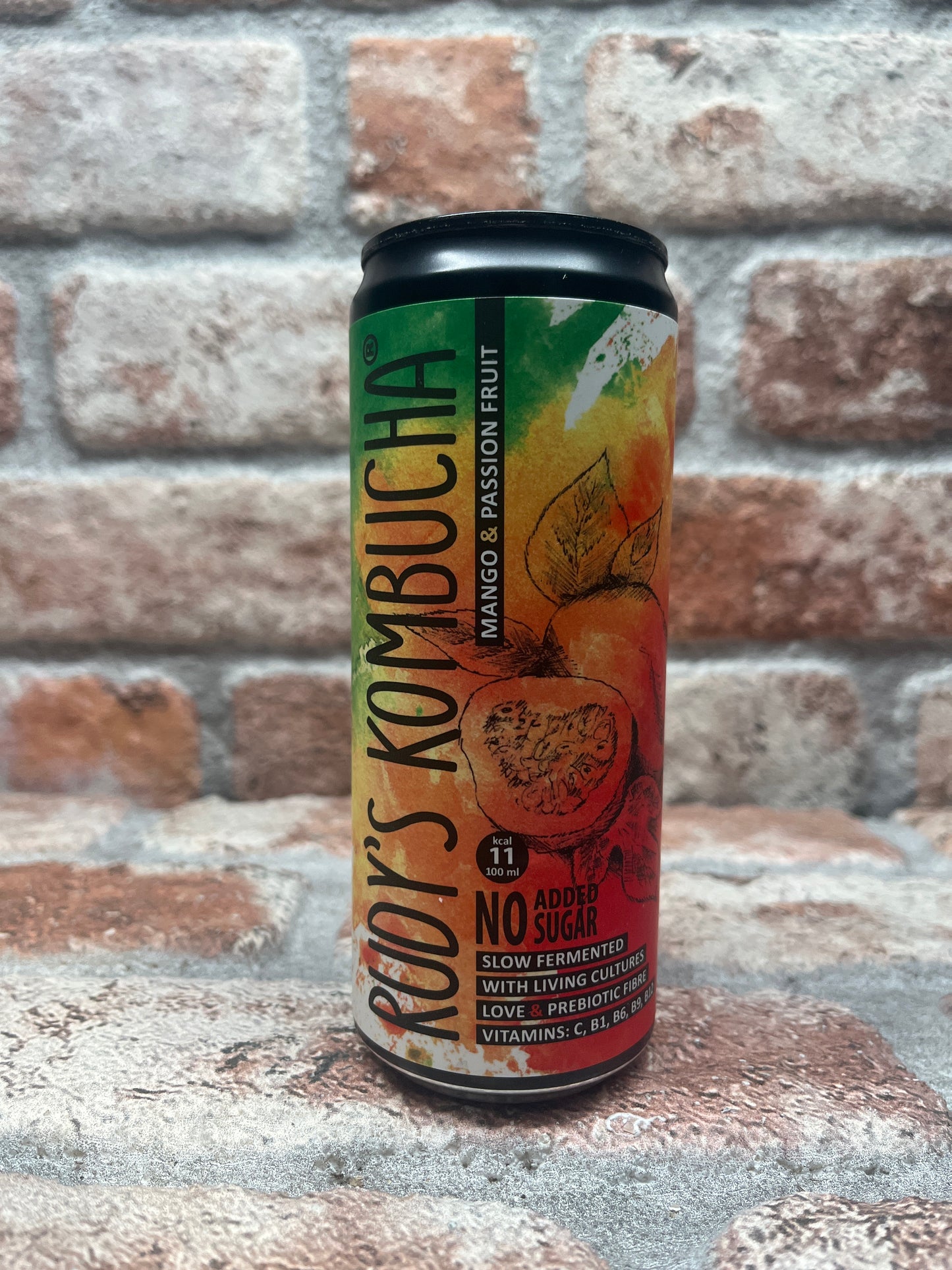 Rudy's Kombucha Passionsfrucht &amp; Mango Alkoholfrei - 33 cl