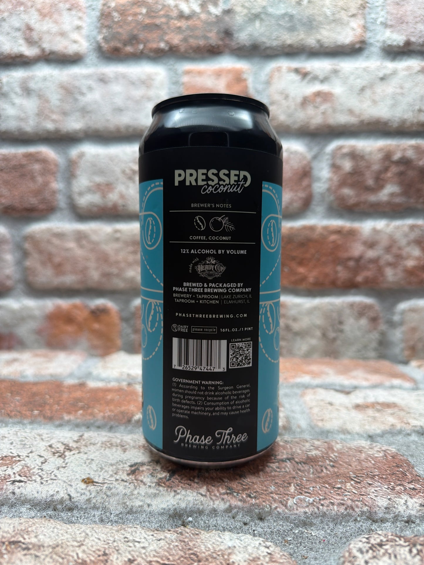 Phase Three Brewing Pressed - Coconut Porter - 47.3 CL (1 pint)