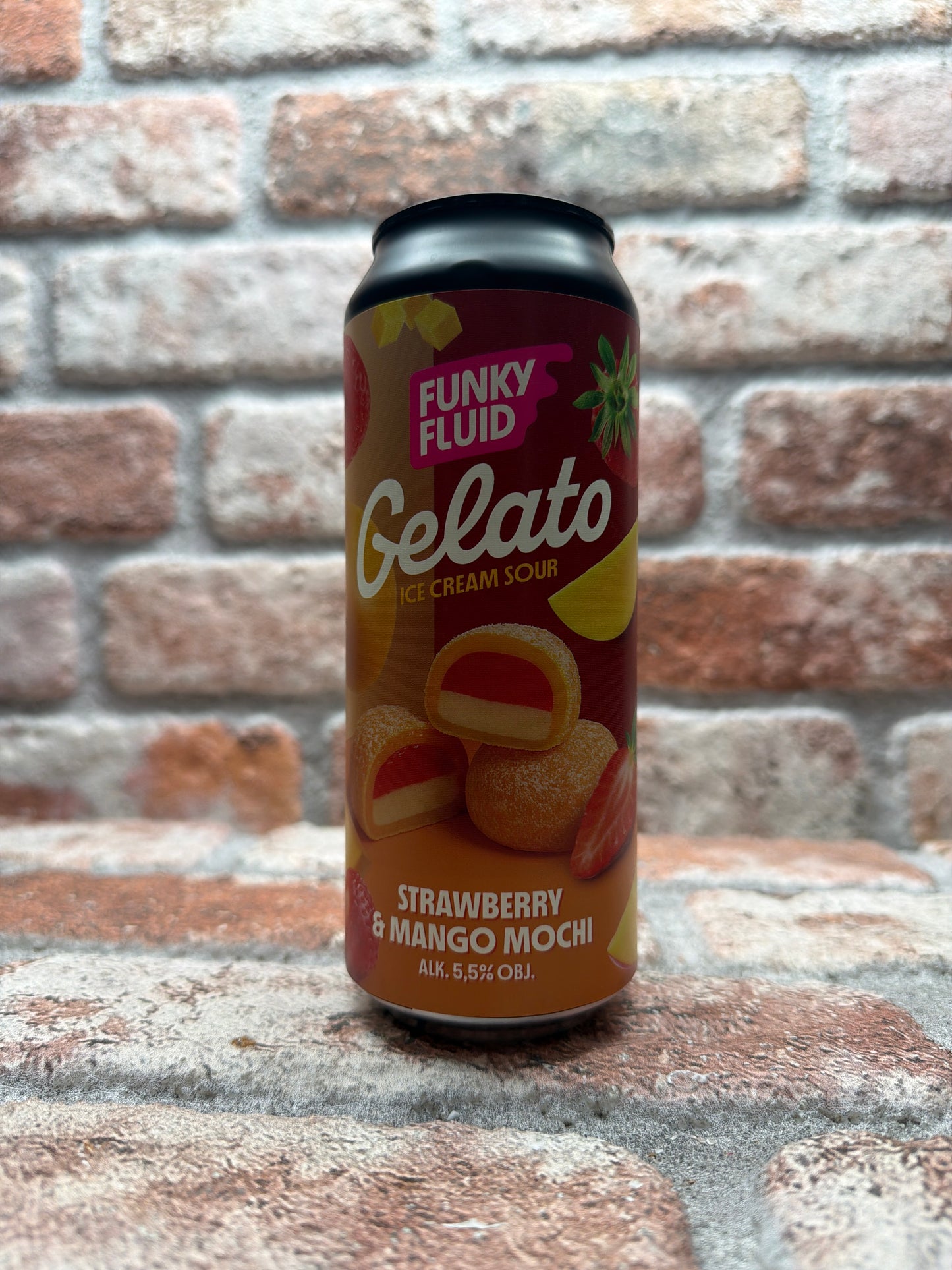 Funky Fluid Gelato: Strawberry & Mango Mochi Sour - 50 CL