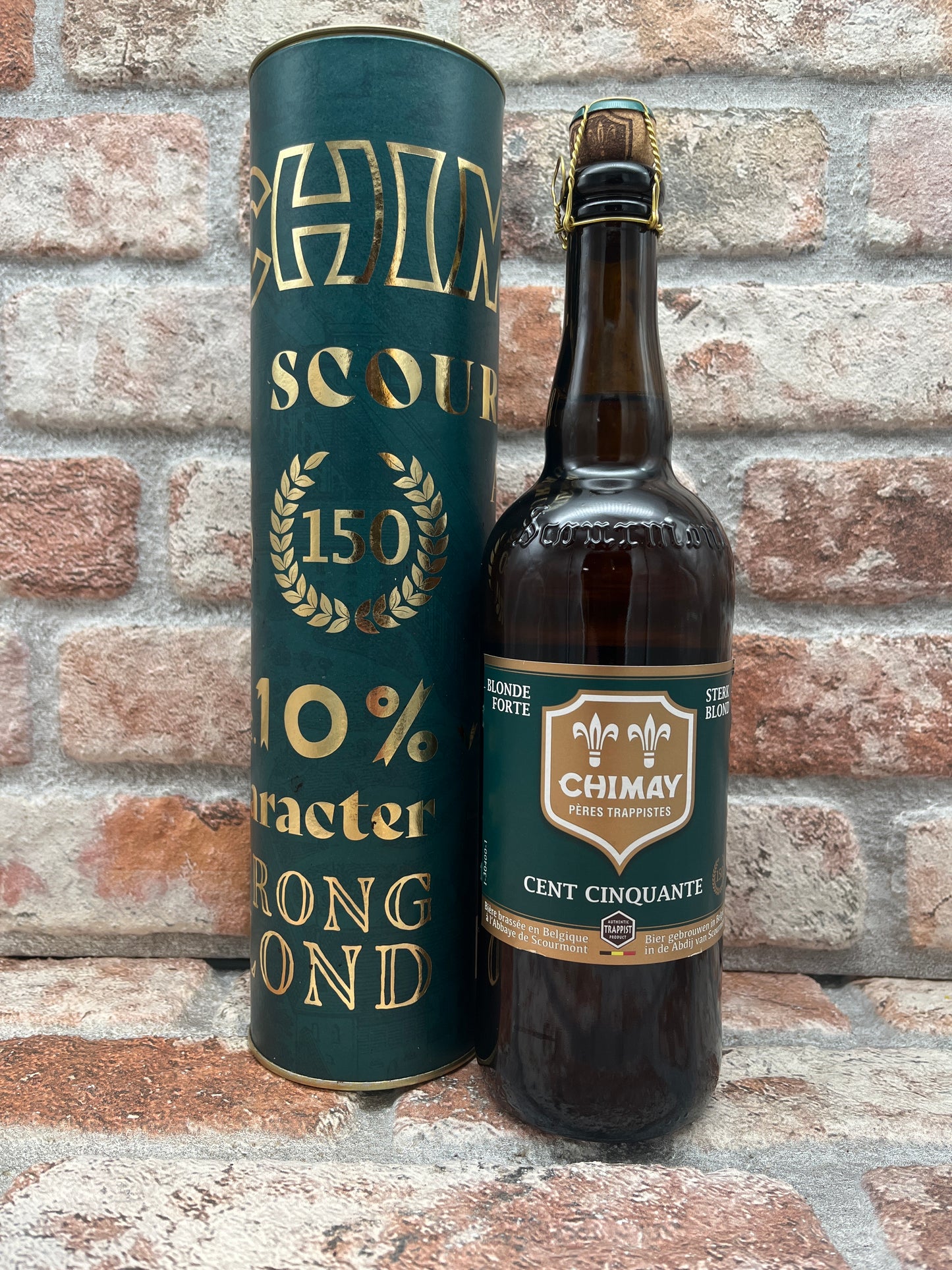 Chimay 150 (Green) met koker Blond - 75 CL