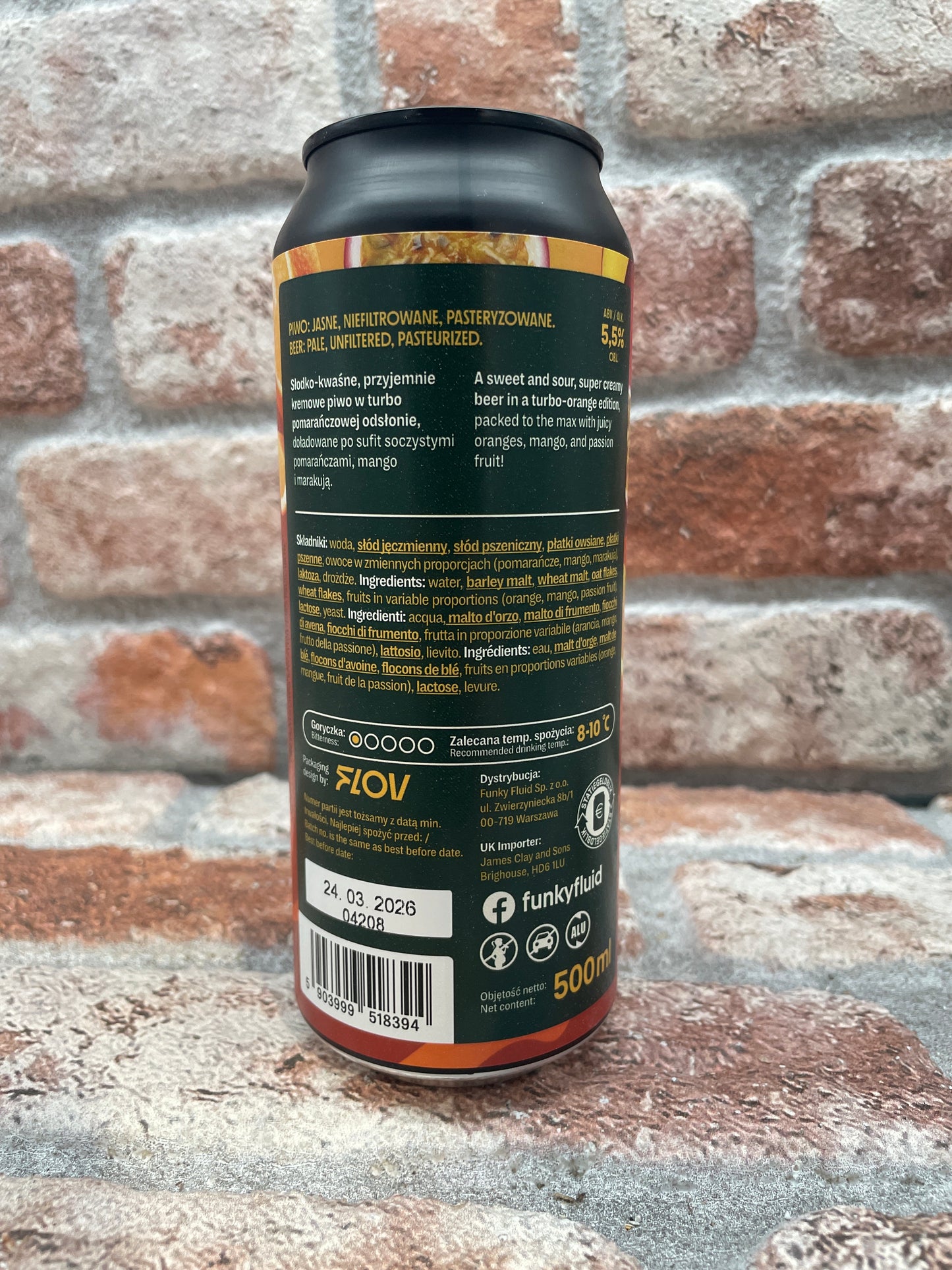 Funky Fluid Gelato Eiscreme Sour - 50 CL