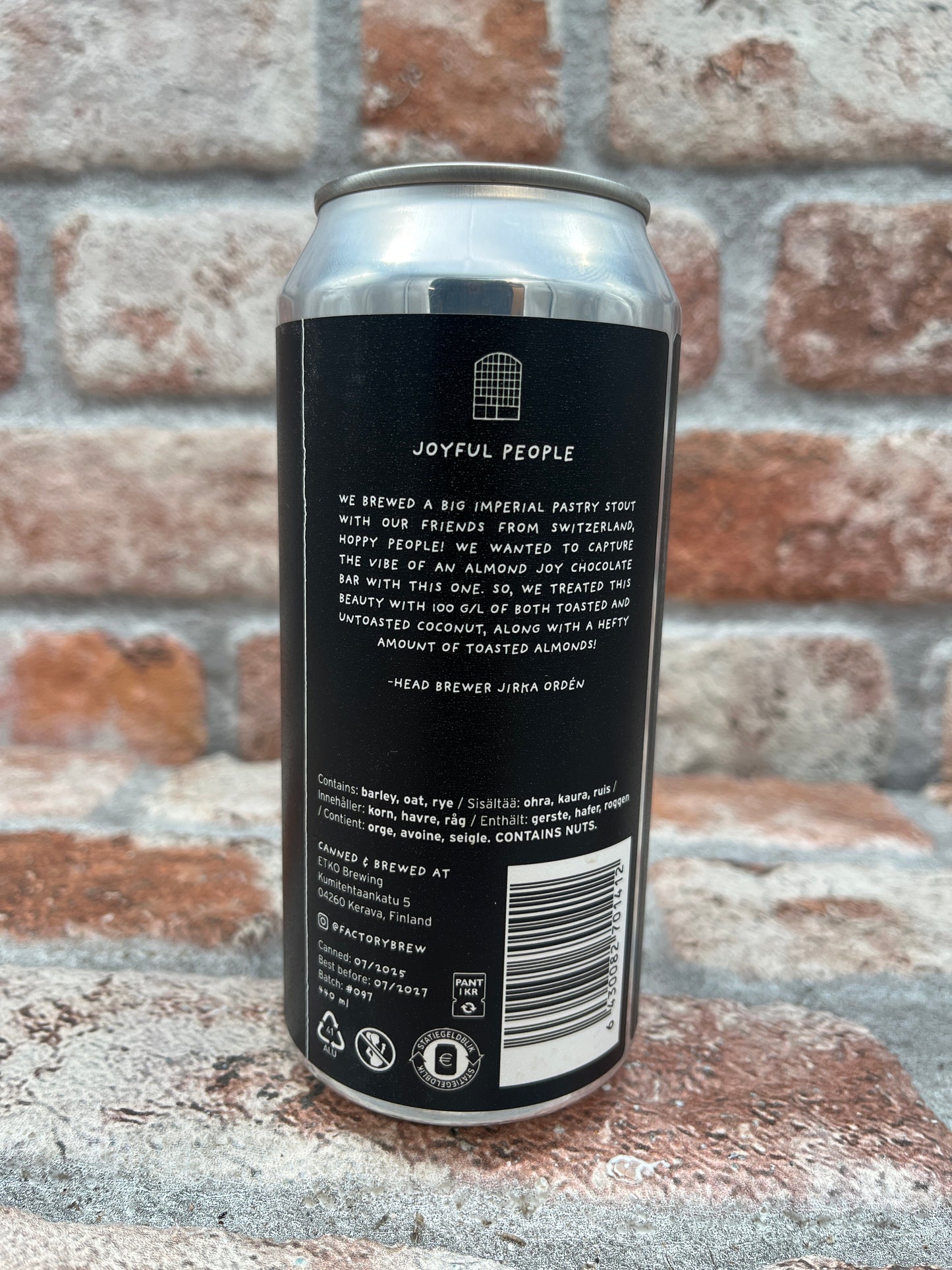 Factory Joyful People (Kokosnuss &amp; Mandeln) Stout – 44 cl