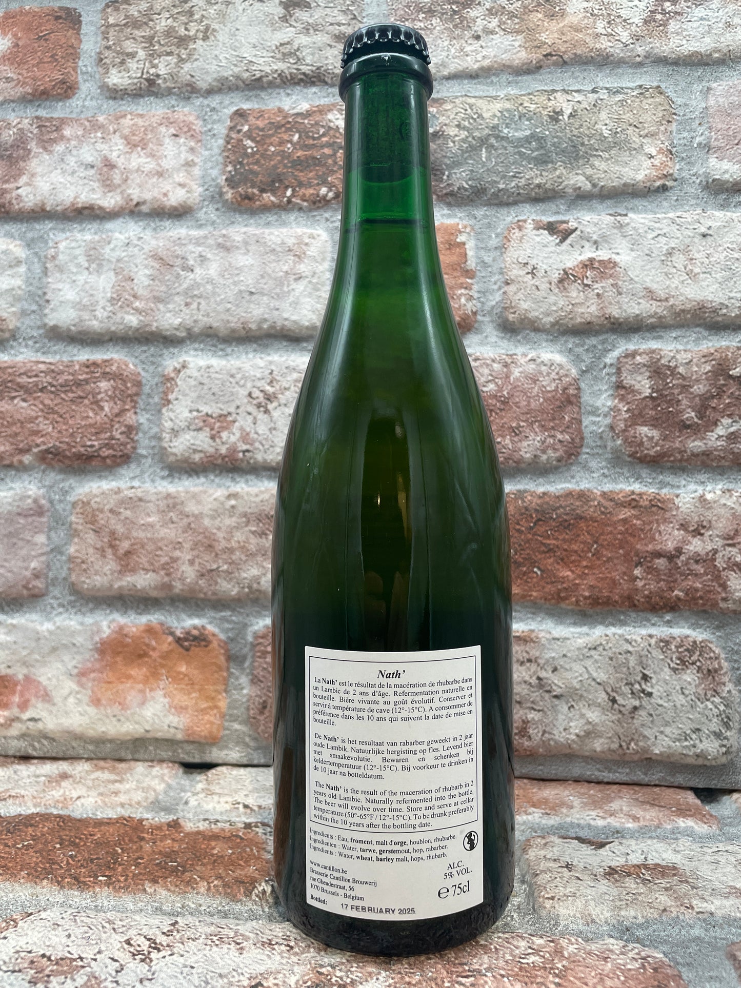 Cantillon Nath Label 2023 (BD ​​17.02.25) 2024 Lambic/Geuze – 75 CL