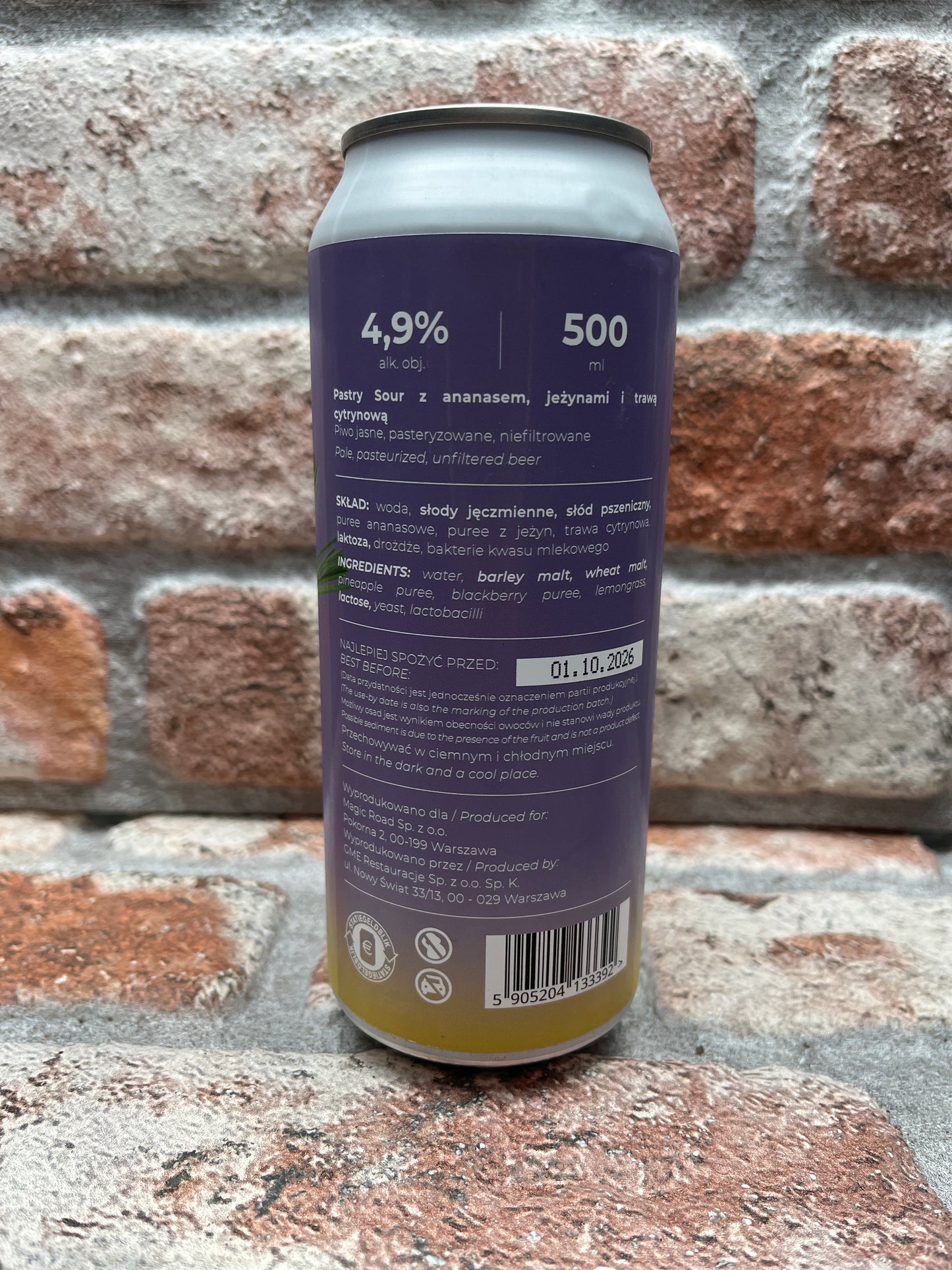 Magic Road Pretty – Ananas-Brombeere &amp; Zitronengras Sour – 50 cl