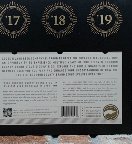 Goose Island Bourbon County Vertical Collection 2017, 2018, 2019 2017 Stout - 47.3 CL (1 pint)