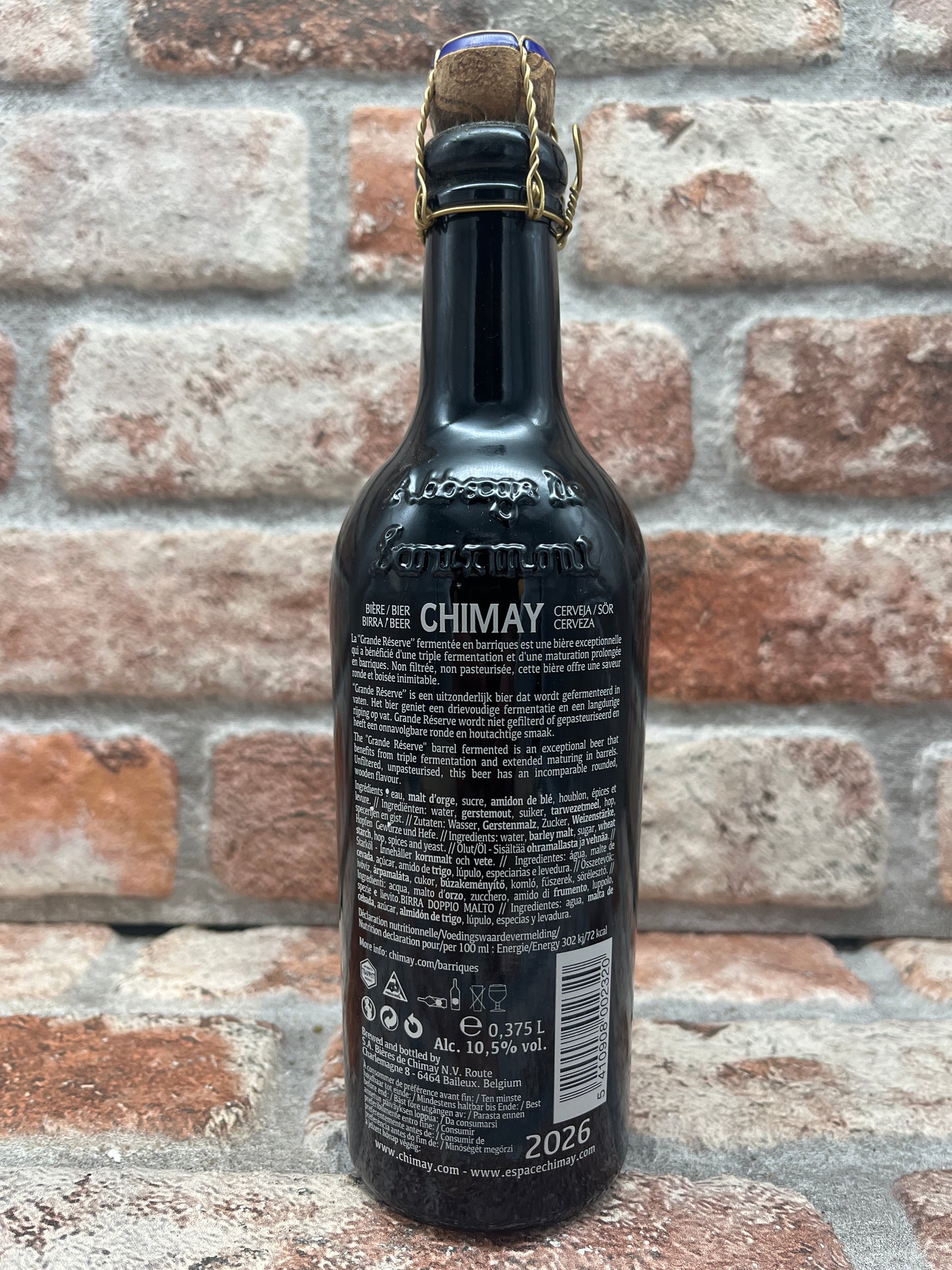 Chimay Grande Réserve Fermentee En Barriques - Chene Francais, Chene Américain, Rhum (02/2021) Quadrupel - 37,5 CL