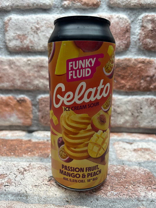 Funky Fluid Gelato: Passion Fruit, Mango & Peach Sour - 50 CL