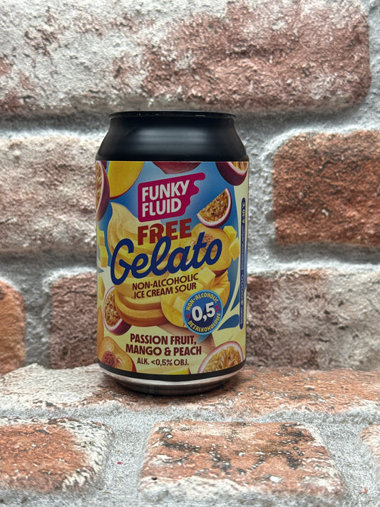 Funky Fluid Free Gelato: Passionsfrucht, Mango & Pfirsich - 33 CL