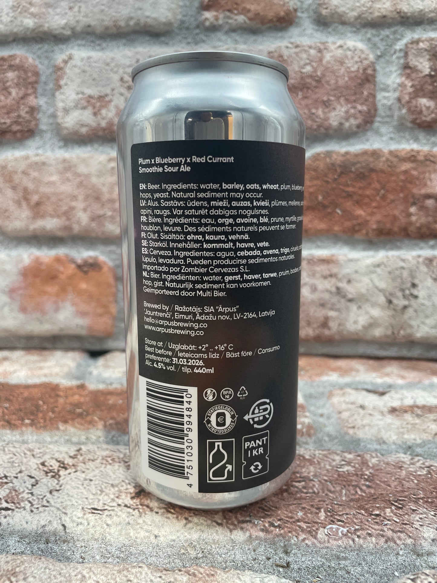 Ãrpus Pflaume x Blaubeere x Rote Johannisbeere Smoothie Sour - 44 CL