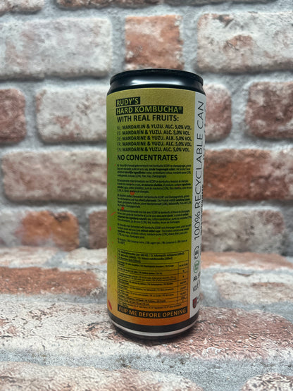 Rudy's Kombucha HARD Mandarin &amp; Yuzu Kombucha - 33 CL