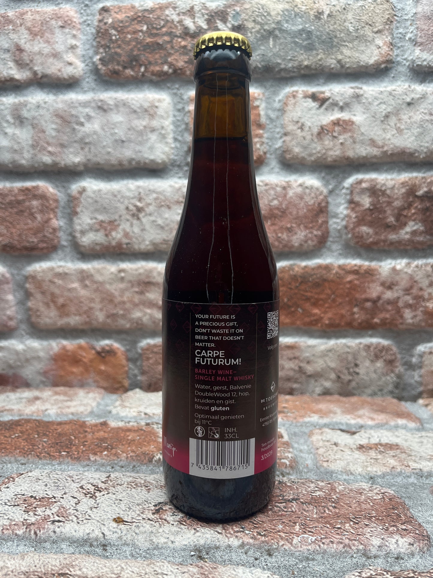Brouwerij De Toekomst Futurum Barley Wine Infused Single Malt Whisky Barleywine - 33 CL