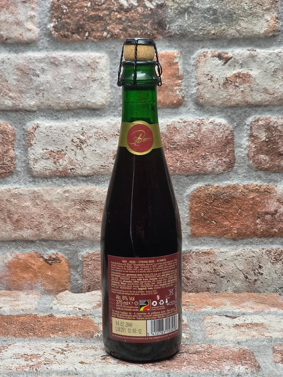 Brouwerij Boon Oude Schaarbeekse Kriek Boon (2019) — achterkant