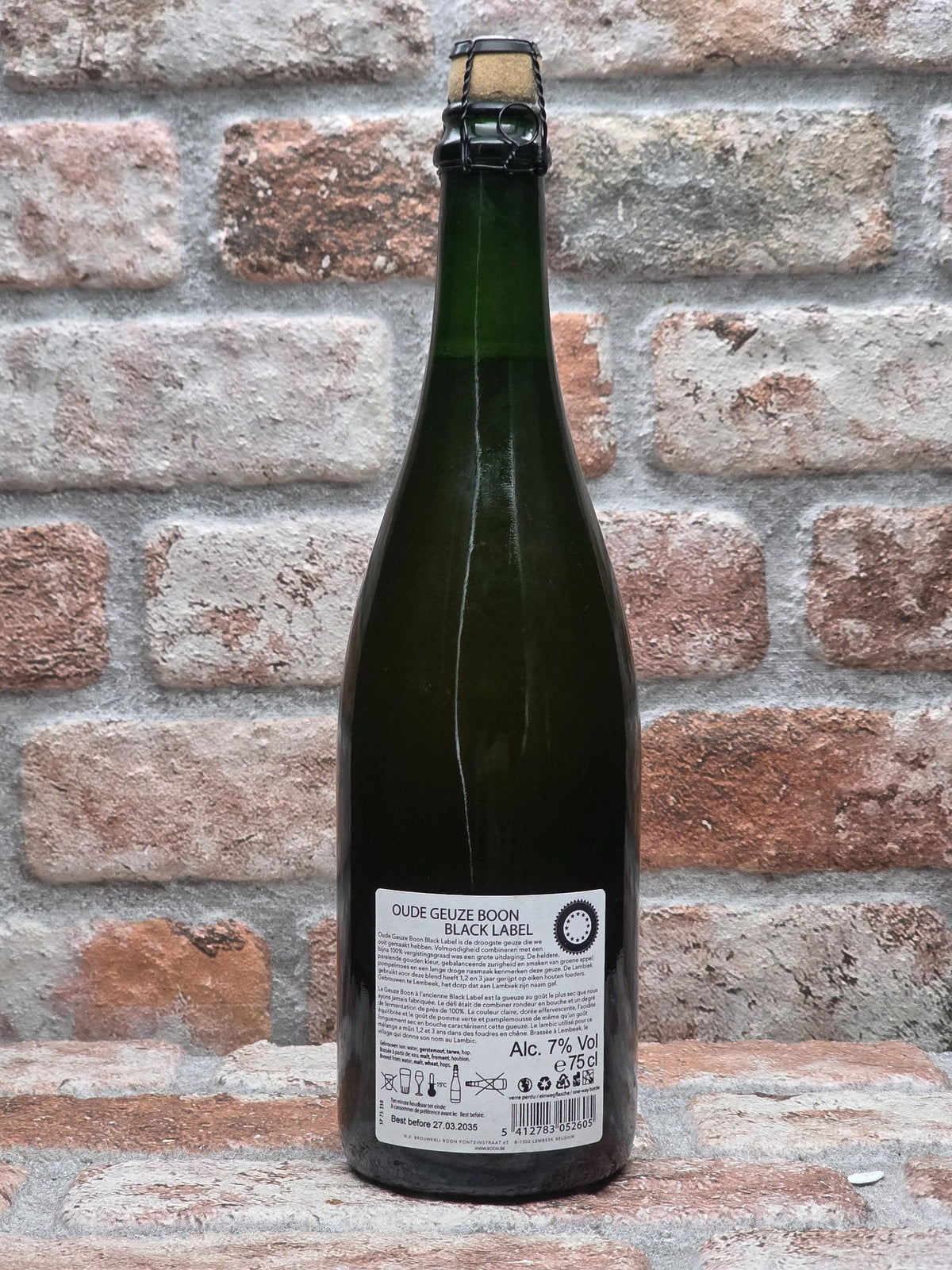 Brouwerij Boon Oude Geuze Boon Black Label (2015) — achterkant