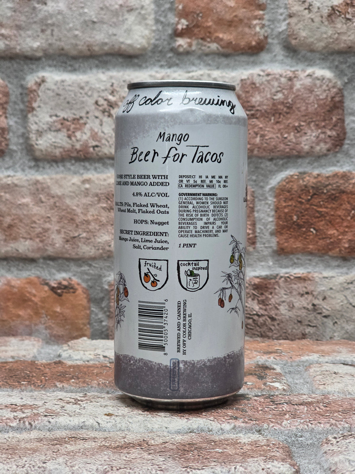 Off Color Brewing Mango Beer For Tacos Sour - 44 CL