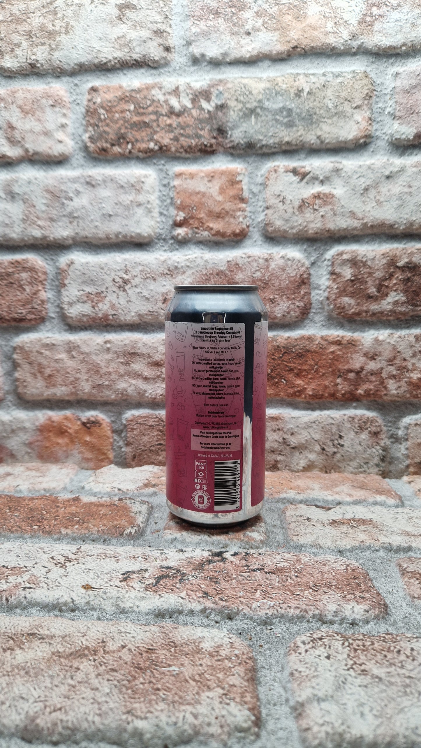 Folkingebrew Smoothie Sequence #5: Strawberry, Blueberry, Raspberry & Coconut Sour - 44 CL